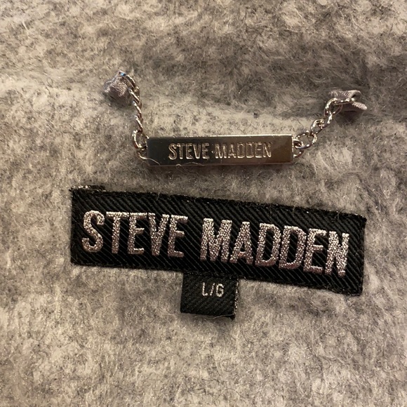 Steve Madden studded midi winter dress coat soft wool blend comfy & chic - Picture 9 of 14